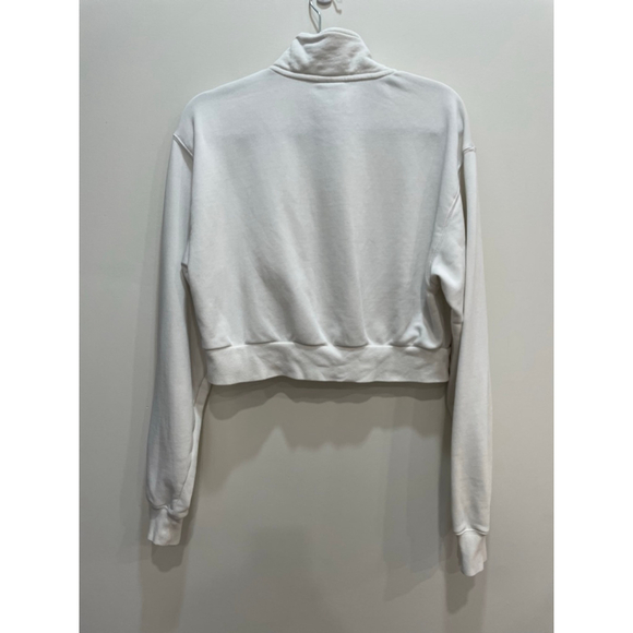 TNA Airy Fleece Perfect Cropped Half Quarter Zip Crop Sweatshirt M - Picture 3 of 6